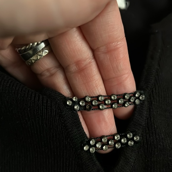 Vintage Bonnie and Bill Black Silk Blend Top - Picture 3 of 8